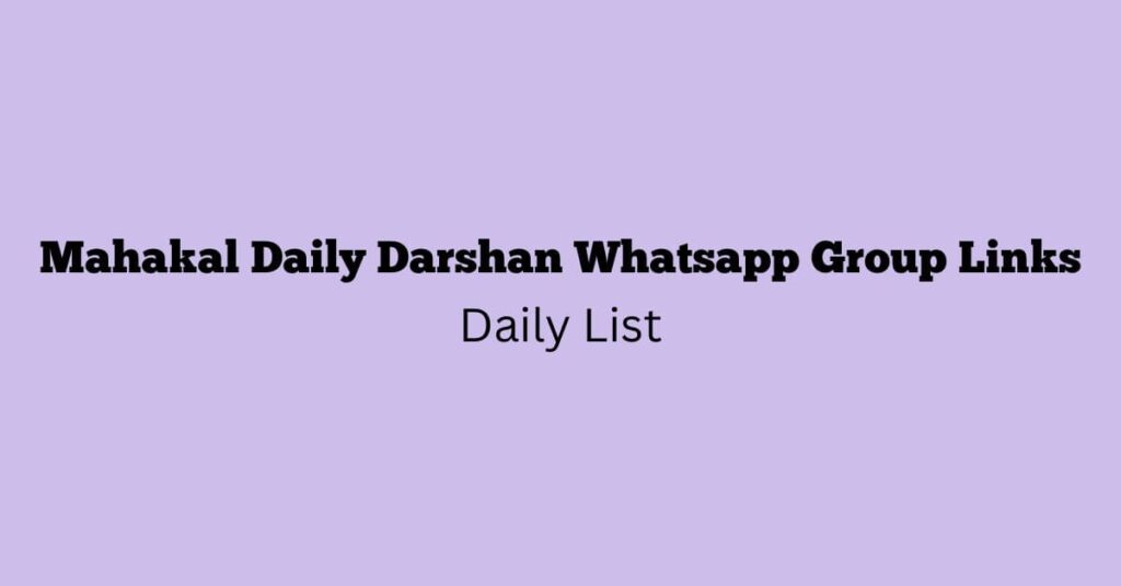 Jyotirling Daily Darshan Whatsapp Group Links